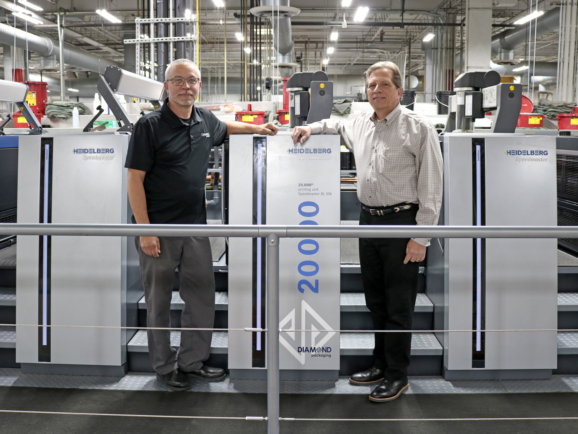 Diamond's new Heidelberg Speedmaster XL 106 offset press is equipped with UV, Prinect Inpress Control 3, and FoilStar cold foiling unit.