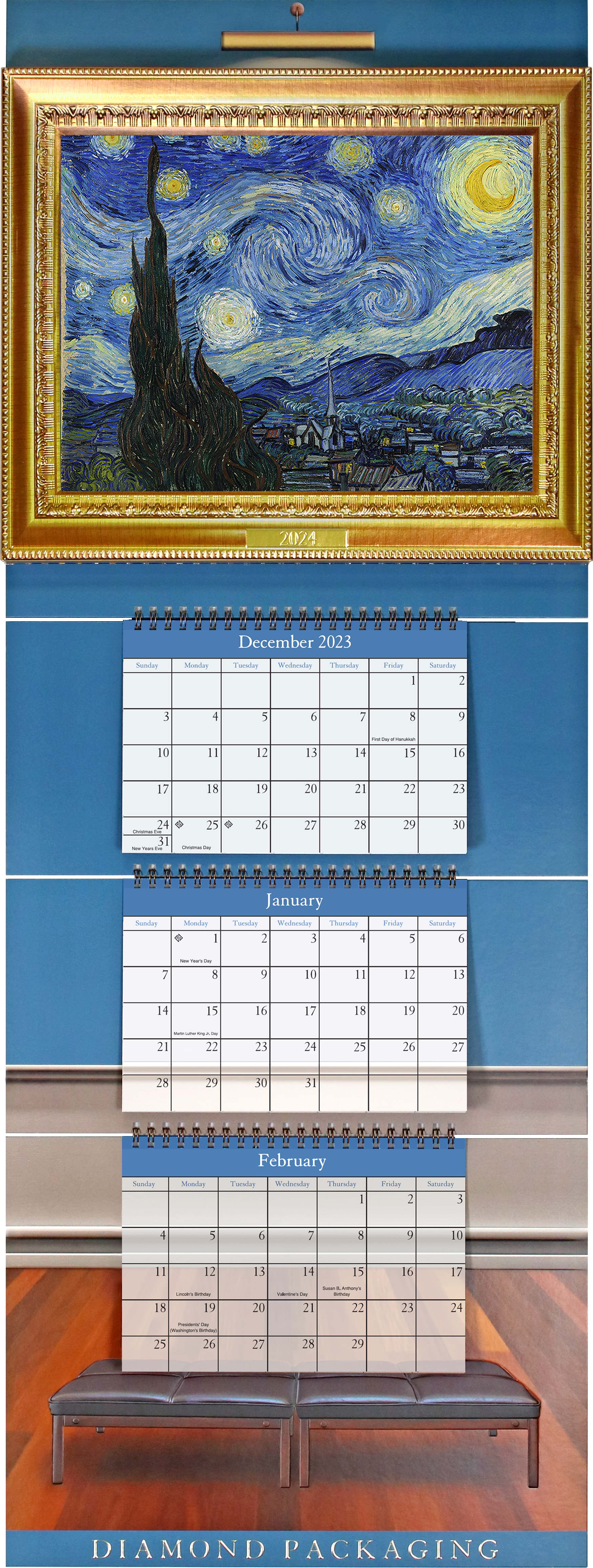 Diamond Packaging 2024 "Suitable for Framing" Calendar